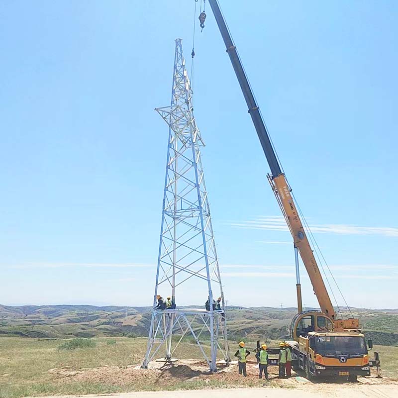 Πύργος επικοινωνίας με γωνιακό χάλυβα 5G σταθμού βάσης